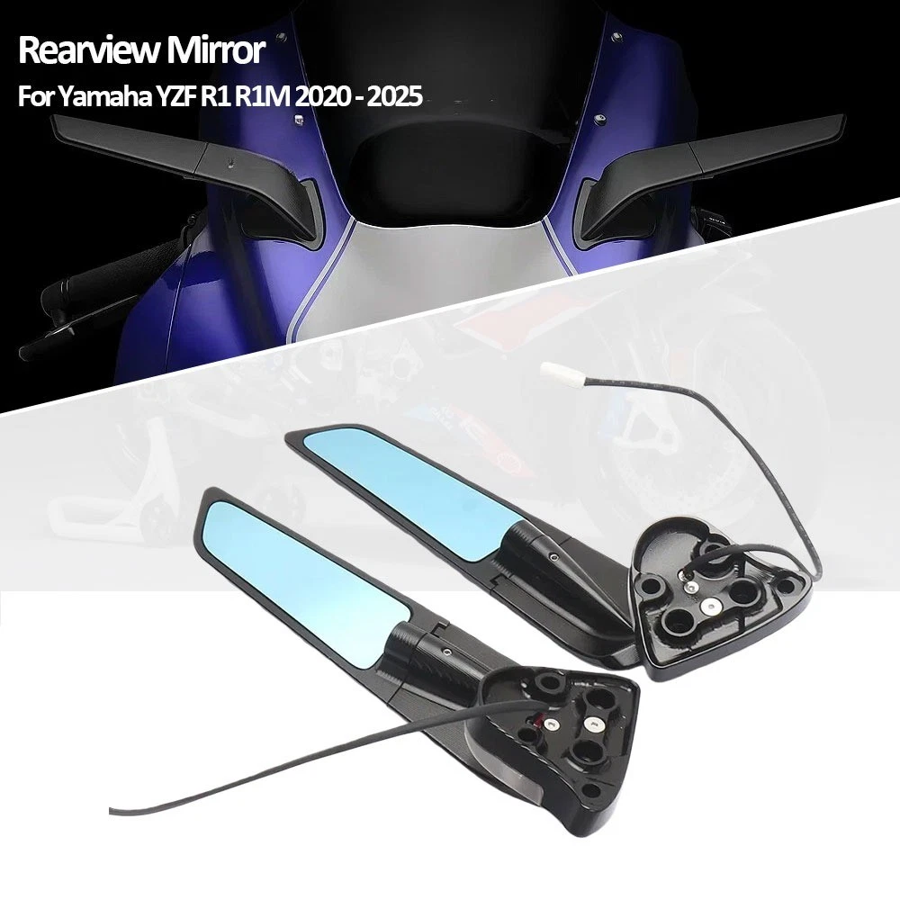 Zijspiegels Motorfiets Links Rechts Achter Achteruitkijkspiegel Voor YAMAHA Voor YZF R1 2009 2010 2011 2012 2013 2014 09 10 11 12 13 14 Achteruitkijkspiegel (Size : Collapsible