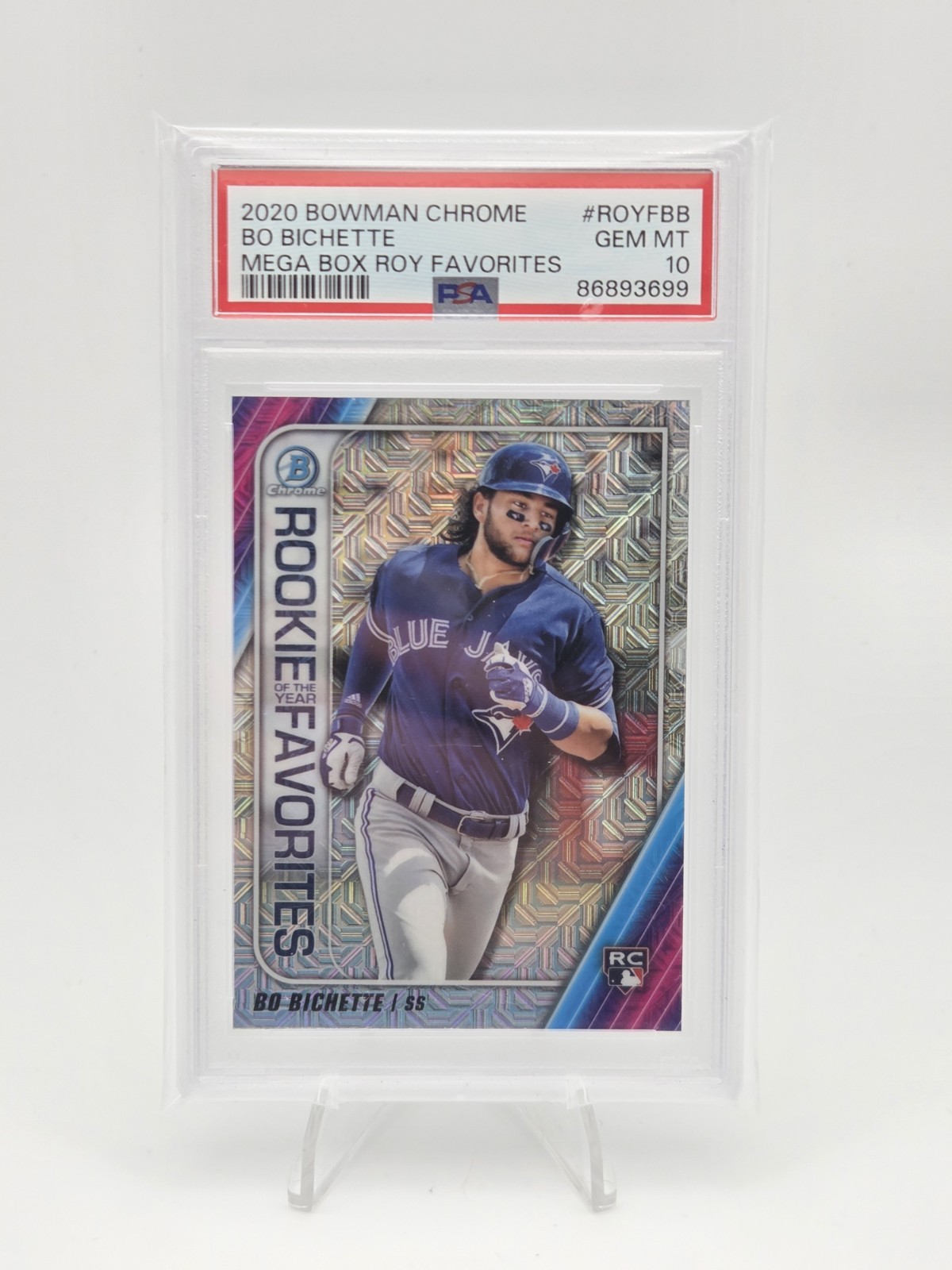 Topps 2020 Bowman Chrome Bo Bichette #ROYF-BB Mojo Refractor Rookie PSA 10 Blue…