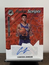 Cameron Johnson 2019-20 Mosaic Rookie Scripts Red Wave Auto #RS-CJN (RC) Denver