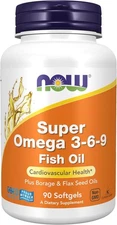 NOW Supplements, Super Omega 3-6-9 1200 mg with a blend 90 Count (Pack of 1) 