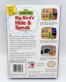 NES Sesame Street: Big Bird's Hide & Speak Complete In Box *Cart Discoloration*