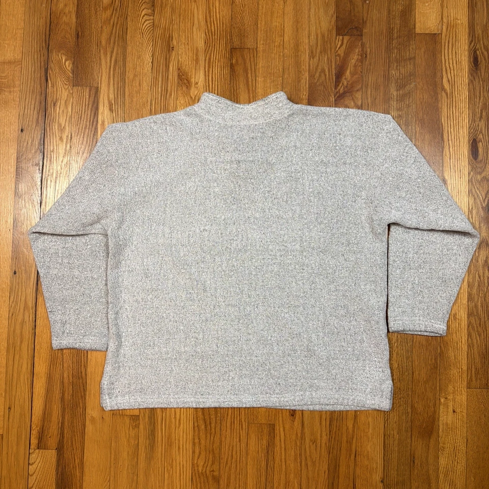 Suéter Maine De Colección Años 90 Para Hombres L C Deportes Henley Hecho en EE. UU. Gris Alce Foto 2 de 4