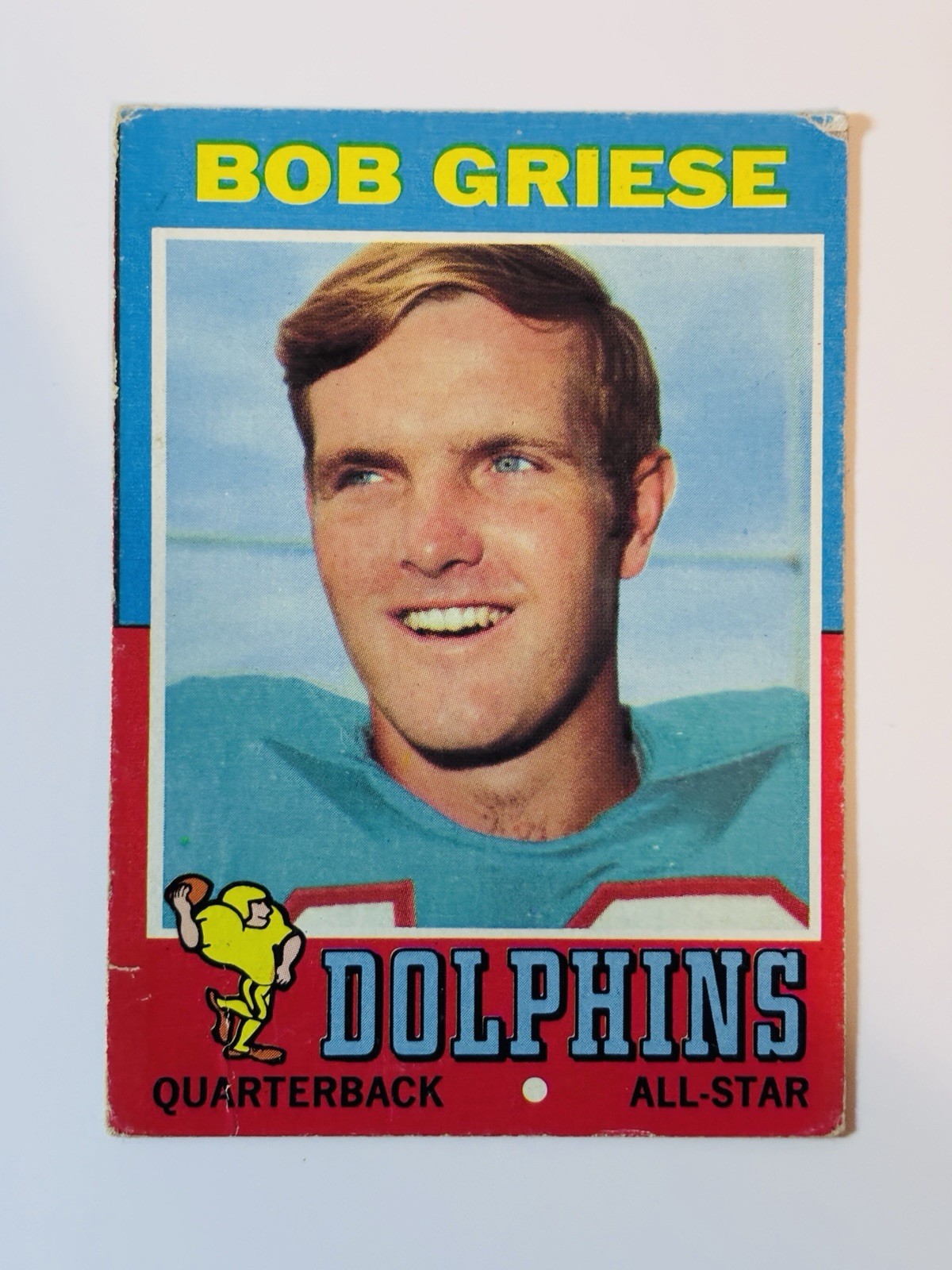 1971 Topps Football #160 Bob Griese HOF Miami Dolphins
