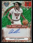 2025-26 Bowman University's Best Christian Anderson Green Mini-Diamond Auto /99