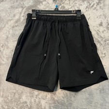 Fabletics The One Shorts Mens Medium Black 7" Unlined Zip Pockets Running Gym