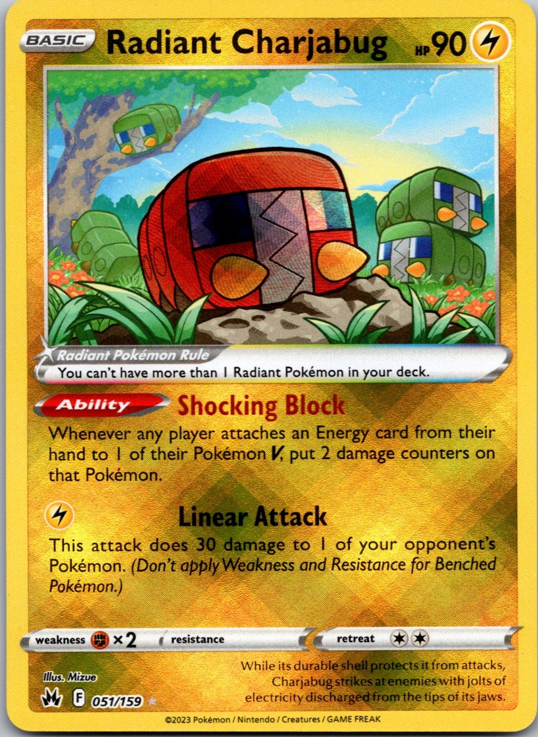 Radiant Charjabug Crown Zenith 051/159 NM