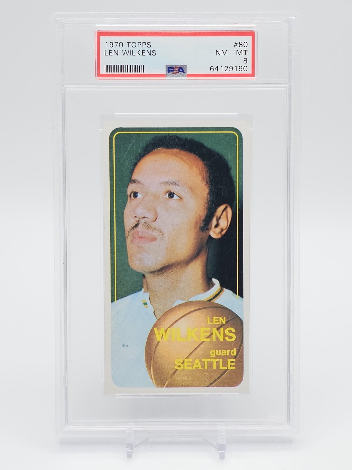 LEN WILKENS 1970-71 TOPPS BASKETBALL #80 PSA 8 Q7113