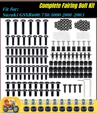 Black Complete Fairing Bolt Kit Screws for Suzuki 2001-2003 GSXR600/750/1000