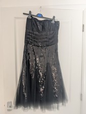 Monsoon Black sleeveless Sequined Prom /Evening Dress size 12