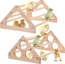 2 Pieces Chicken Perch Hens Handmade Perch Stand Toy Chicken Wood Stand Chick...