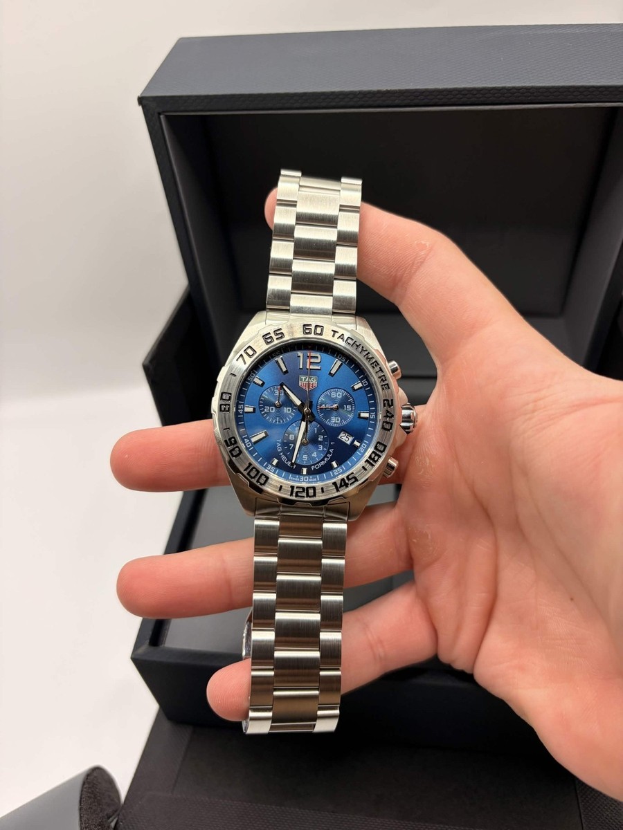TAG Heuer  43mm  Formula 1 Chronograph CAZ101K blue Dial Quartz Men's Watch View 2