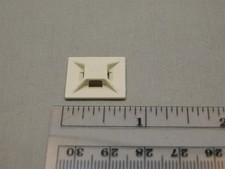 50 Panduit ABMM-D .75"Sq. 4-Way White Cable Tie Mounts Adhesive User Supplied 
