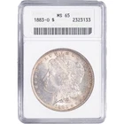 1883-O $1 Morgan Silver Dollar ~ ANACS MS 65 - Gen. 4 Old Soapbox Holder