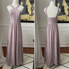 LuLu’s Air of Romance Dusty Lavendar Taupe Maxi Dress S