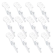 12Pcs 2" x 0.5" - Plastic Vertical Blinds Replacement Parts (Transparent)