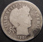 1908 Barber Dime - Majority of the Major Details Are Distinctly Outlined