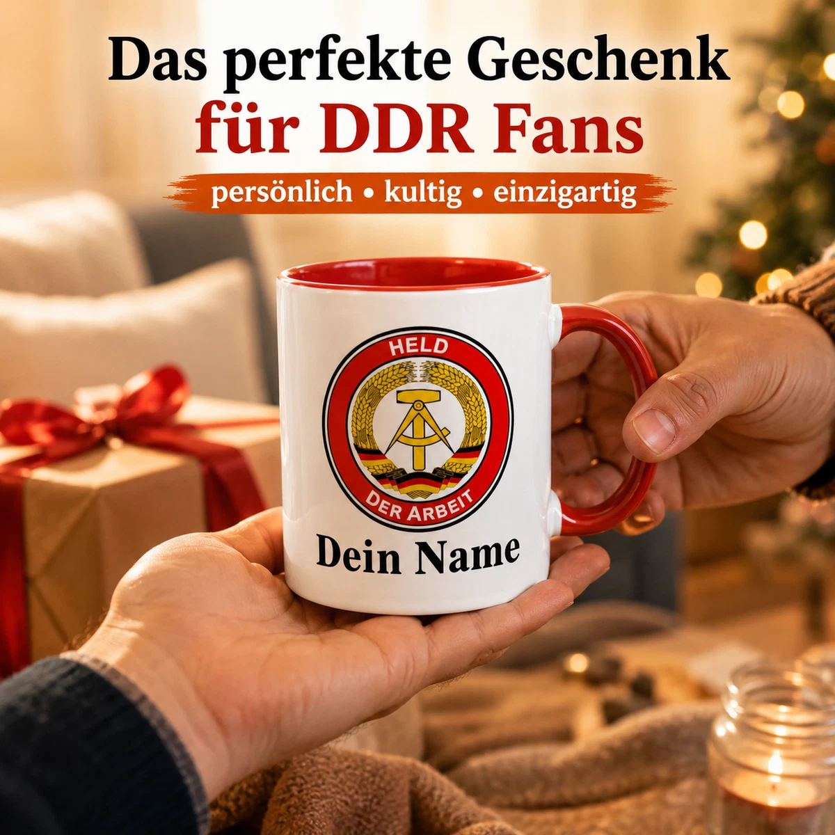 DDR Namenstasse personalisierte Tasse mit Name – Ostalgie Kaffeetasse Geschenk