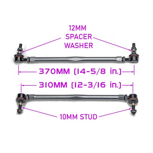 Godspeed Adjustable Front Sway Bar End Links Kit For 09-16 Hyundai Genesis Coupe - Picture 2 of 3