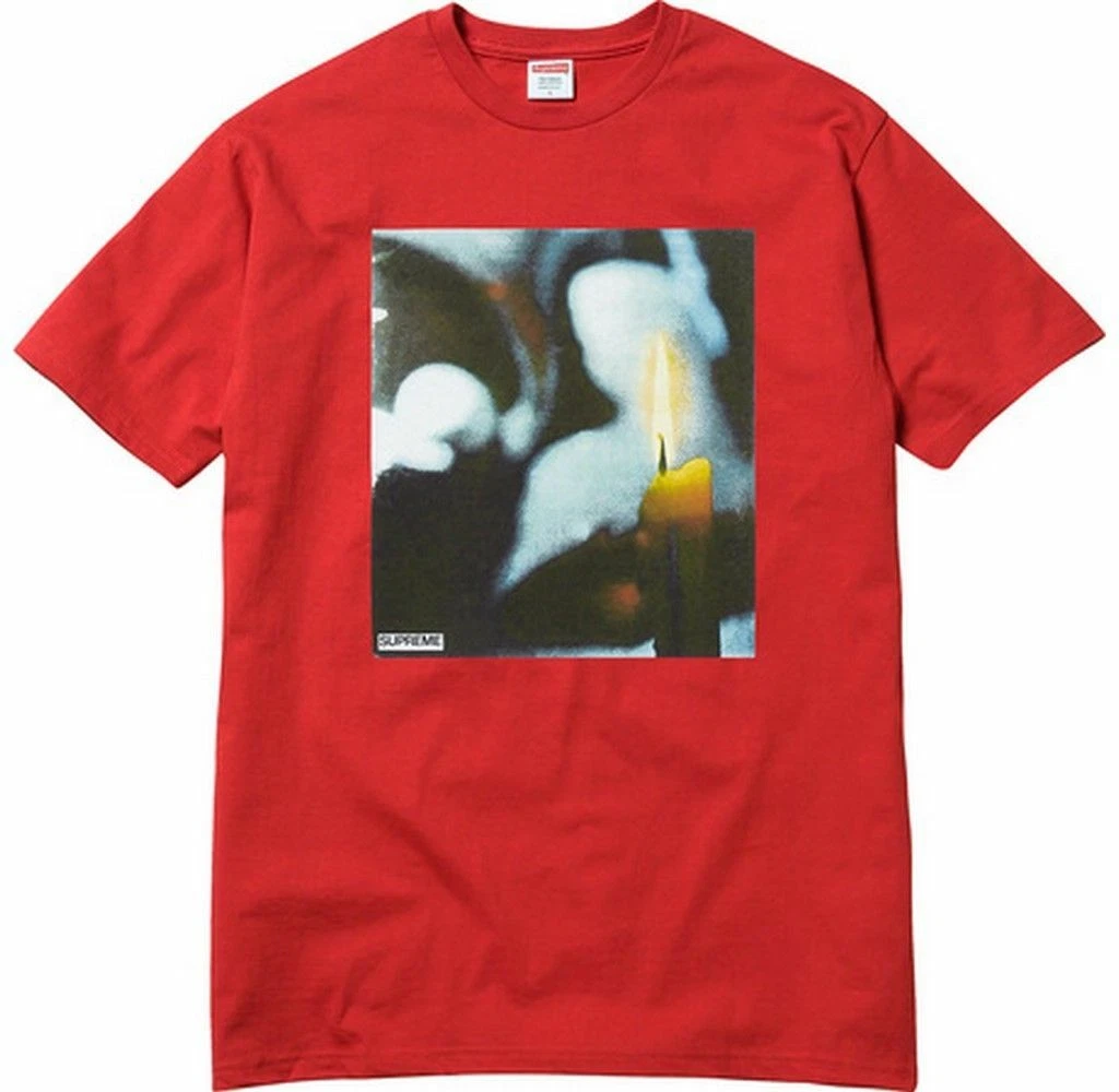 T shirt bougie rouge Supreme taille GRANDE   FW17   TRÈS RARE   VENDU EN MINUTES