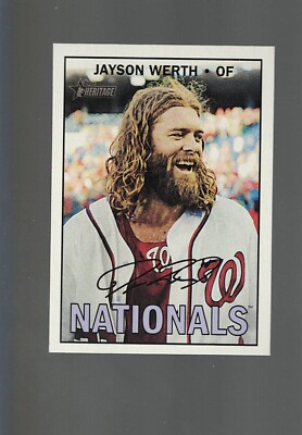 2016 Topps Heritage 518 JAYSON WERTH Nationals Action Image Variation G
