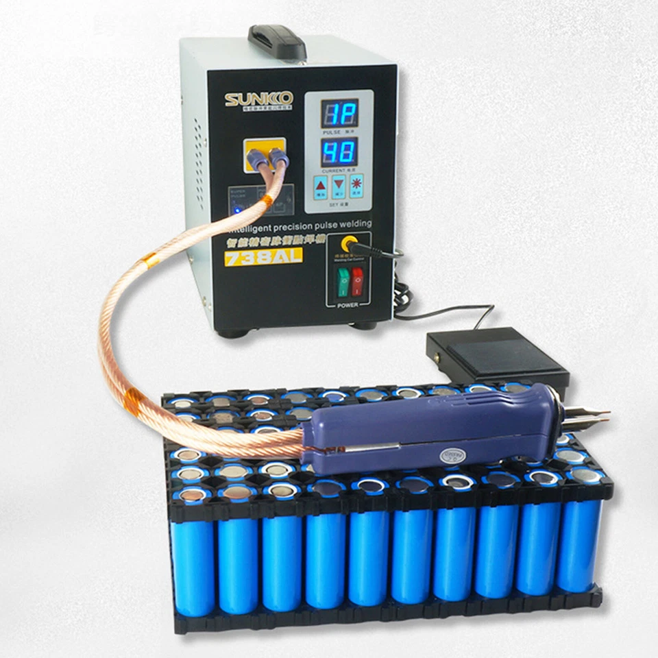 Soldadora de punto de pulso portátil máquina de soldadura para paquete de baterías SUNKKO 737G 50A-900A Foto 4 de 4