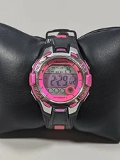 Armitron Pro Sport Pink Black Digital Alarm Timer Chrono Day Date Watch 9 Inch