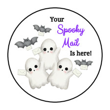 30 Spooky happy mail Halloween Ghost envelope seal labels stickers