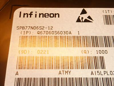 SPB77N06S2-12 N-MOSFET 55V 80A Infineon 10 St. Gurtabschnitt RoHs