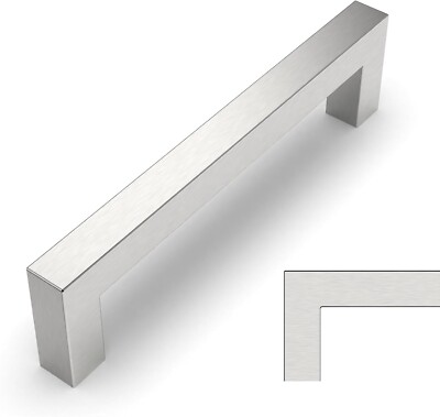 Amerdeco 10 Pack Brushed Satin Nickel Cabinet Pulls, 5 Inch Hole Centers
