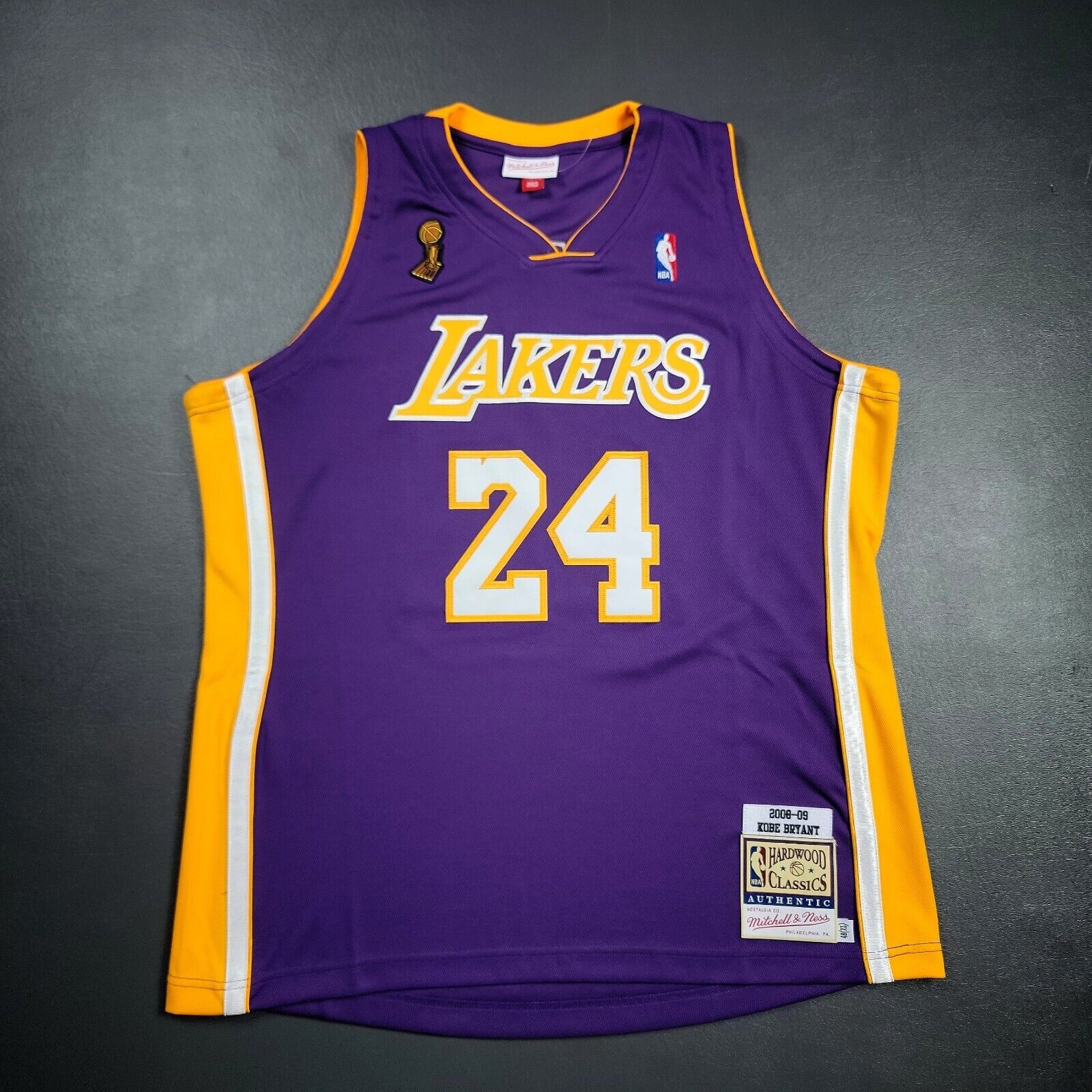 Men's Los Angeles Lakers Kobe Bryant Mitchell & Ness Gold 2008-09 Hardwood  Classics Authentic Player Jersey