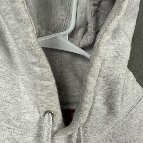 Supreme Tag Felpa con Cappuccio Uomo Grande Grigio Cenere Pullover Coulisse LEGGI - Foto 14 di 19