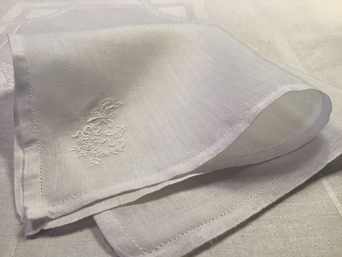 10972🌟Antik 1900 frühes Appenzeller Monogramm "B" Hochzeit Taschentuch Erbstück - Bild 2 von 7