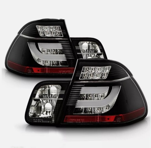 Black LED 3D Tail Lights for 2002-2005 BMW E46 3 Series 4D Sedan 318i 320i - Picture 12 of 18