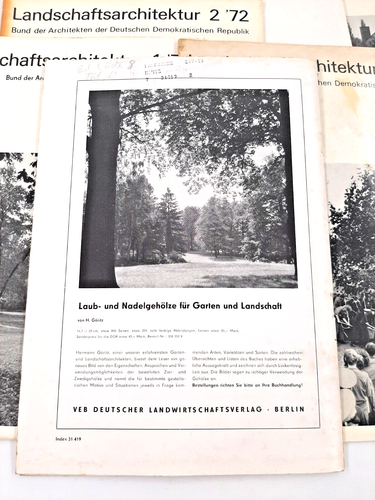 Magazines Convolute Landschaftsarchitektur GDR 6 Edition 1/72 - 2/73 Rare - Picture 6 of 7