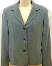 Rafaella Blazer 8 Dark Gray Black Button Down Business Casual Wear Office Wear