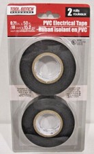 Electrical Tape 2pk - Black Vinyl PVC 0.71  x 50' Flame Retardant UL Grade