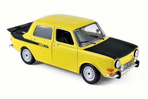 DIECAST CAR & DISPLAY CASE 1976 SIMCA 1000 RALLY 2 MAYA YELLOW NOREV 185708 1/18 - Picture 2 of 3