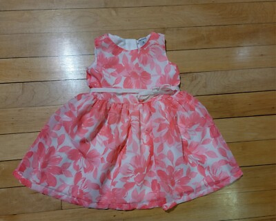 Carters 6 Month Girl Pink Sweet Floral Pink/White Sleeveless Dress