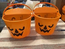 2022 McDonalds Halloween Bucket Pail Orange McPunkn Pumpkin X2