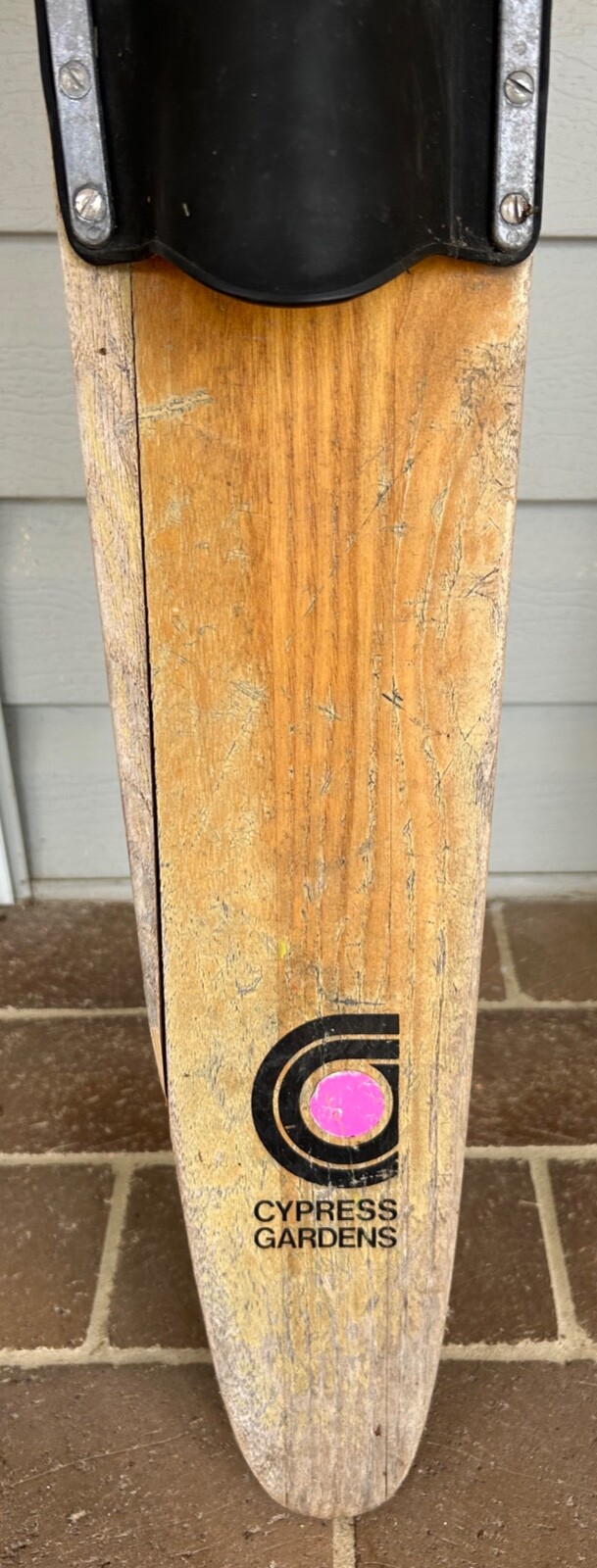 Vintage GROOVED WOOD Cypress Gardens El Diablo Jr. Slalom 60 in. Water