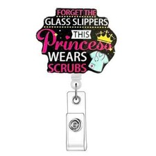 NEW NURSE CMA CNA HEALTHCARE RETRACTABLE BADGE REEL PRINCESS