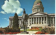 UTAH STATE CAPITOL WITH CHIEF MASSASOIT, SALT LAKE CITY, UT  - PC3946