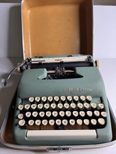 Vintage 1949 Smith Corona Portable Sterling Typewriter  Green COLLECTIBLE thumbnail