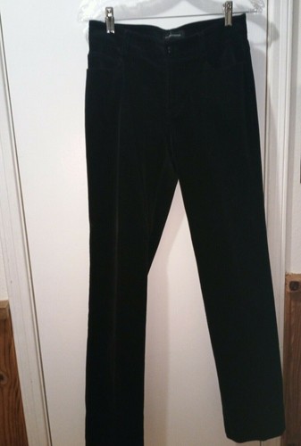 Modo Black Velour Pants Jean cut Size 4 28"W x 31" L 5 Pockets soft warm