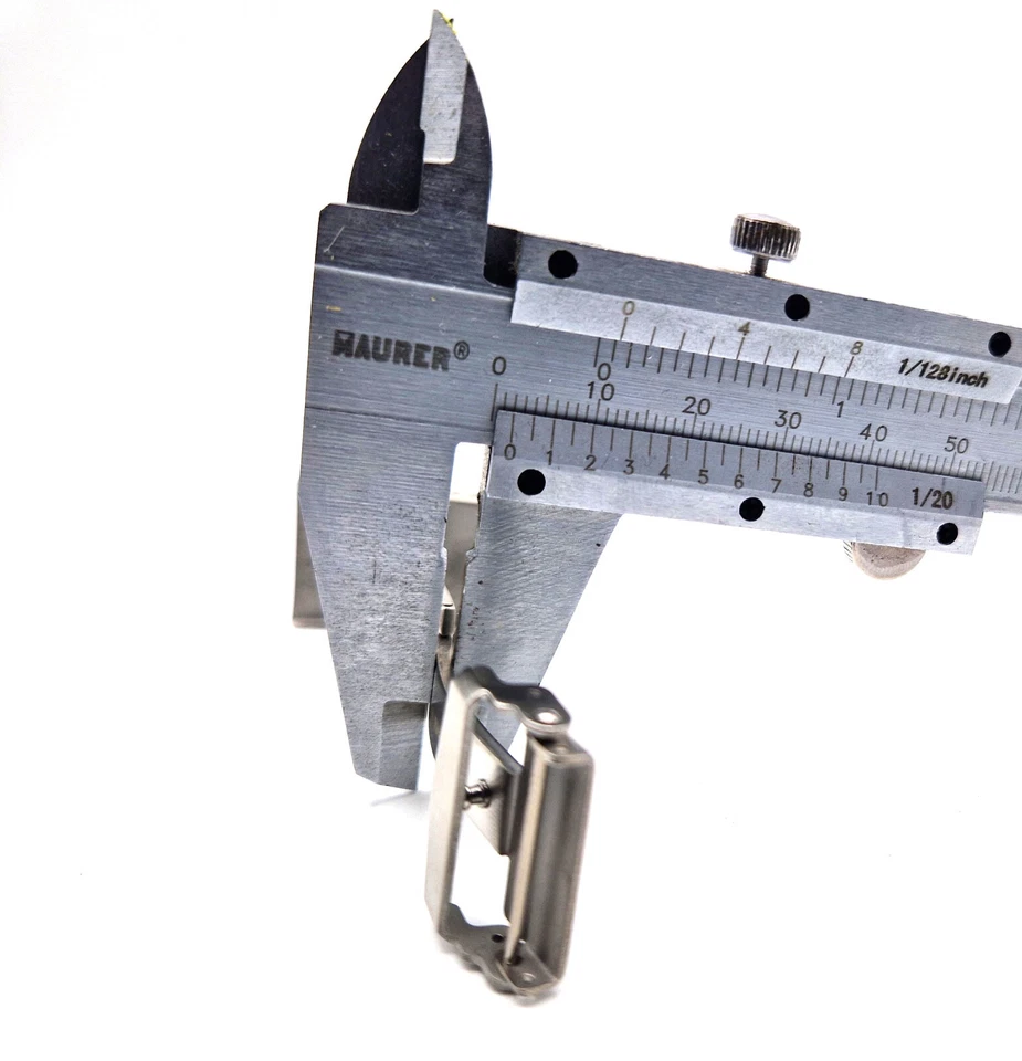 Fibbia Chiusura Bracciale Clasp Orologio da 18mm 20mm Acciaio Inox 316 Cinturino - Immagine 2 di 4