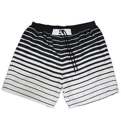 Sunman Badehose Badeshorts Gr. XXL 56 mit Taschen und Innenslip Scharz-Weiss 