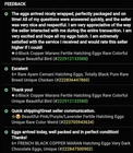 ●6 Fresh Ayam Cemani Hatching Egg-Rarest Chicken on the Planet Organic Pure
