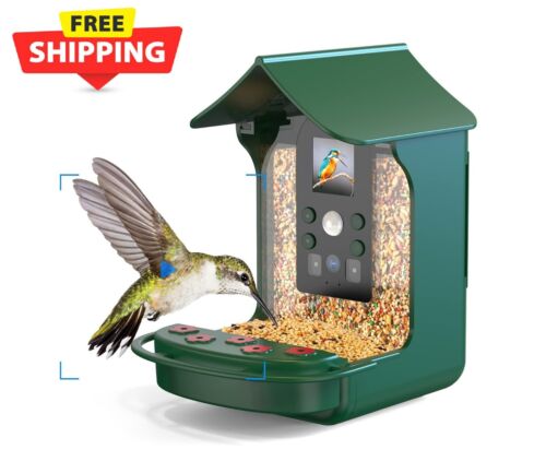 Bird Feeder with Camera, Outdoor Smart Bird Feeder with Solar Panel..