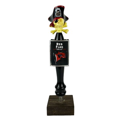 Heavy Seas ''Red Flag'' Barrel Aged Sour Ale Beer Tap Handle Pirate Skull Maryland