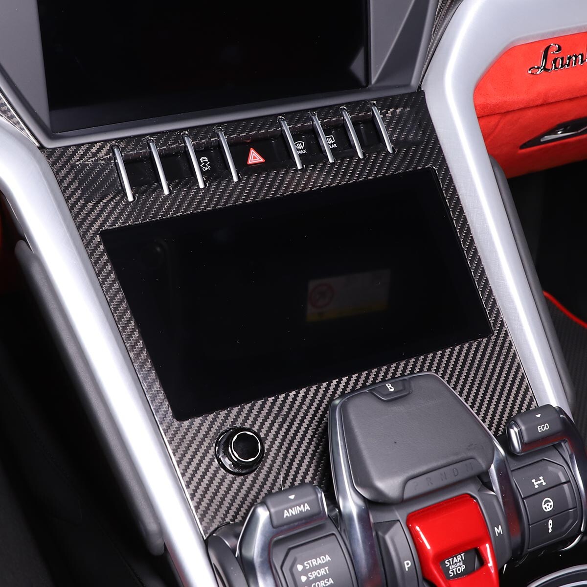 Dry Carbon Center Control Air Condition Panel Trim For Lamborghini URUS 2018-21